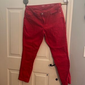 Crown and Ivy 14 skinny red pants